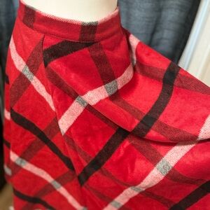 Plaid Red and Black Women's Skirt